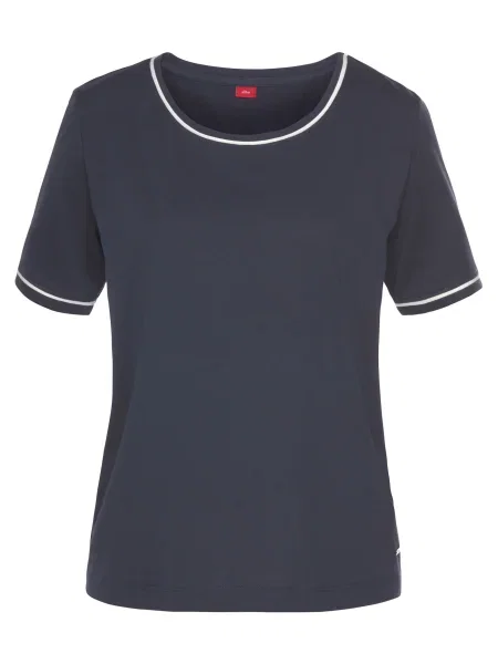 S.Oliver Bluză de noapte albastru închis alb