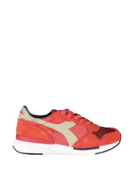 Sneakerși Diadora din piele de căprioară roșu