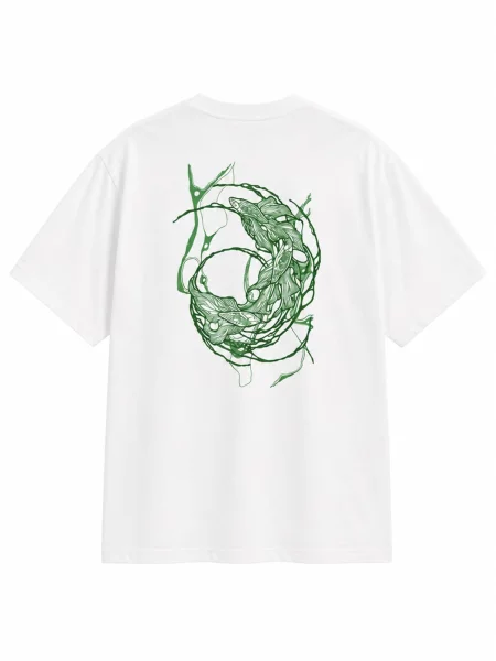 Perfect&Basic Tričko Koi Back Flock offwhite