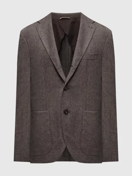 Шерстяной пиджак Peserico коричневый