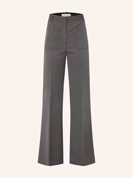 Victoria Beckham Široké Džíny Alina fossil grey šedé