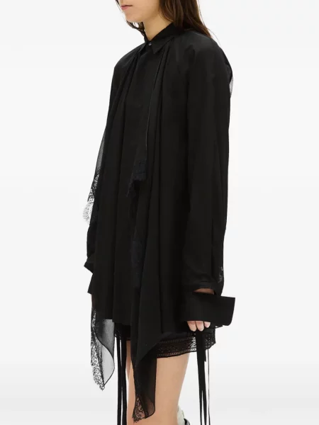 Cămașă Ann Demeulemeester din dantelă negru