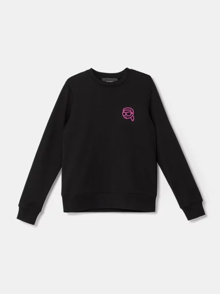 Karl Lagerfeld Hanorac ikonik jelly | Oversize fit negru