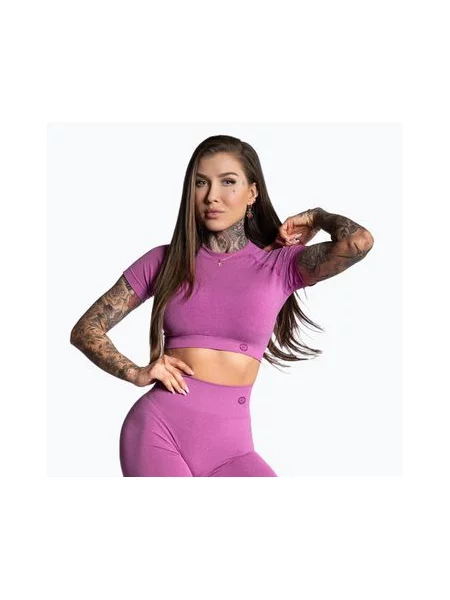 Бесшовная спортивная футболка Gym Glamour розовая