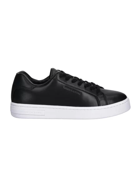 Sneakersy Armani Exchange skórzane czarne
