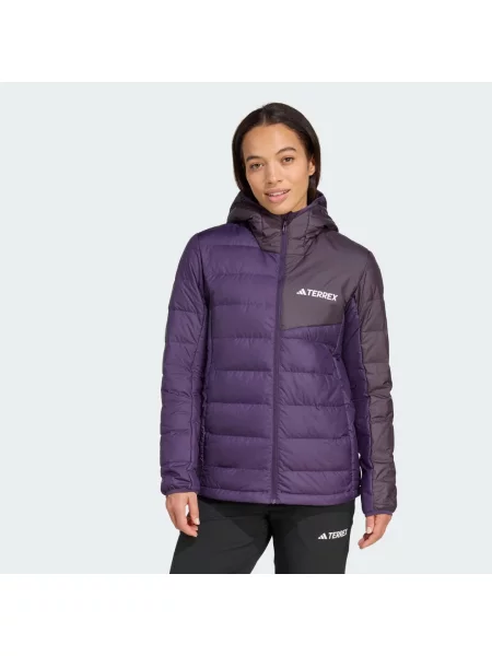 Adidas Terrex Péřová Bunda Multi Light Down Climawarm tmavě fialová