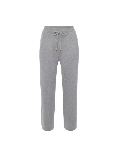 Dzianinowe joggery Elisabetta Franchi szare