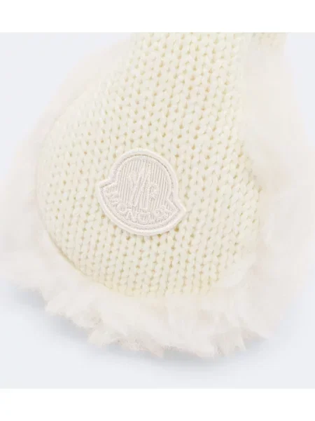 Căciulă Moncler de lână alb
