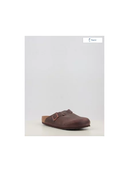 Kožené pantofle Birkenstock hnědé
