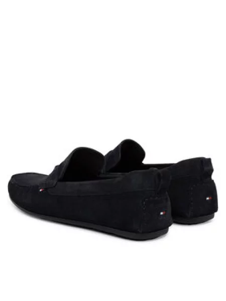 Tommy Hilfiger Mokasini Core Hilfiegr Suede Driver Mornarsko modra