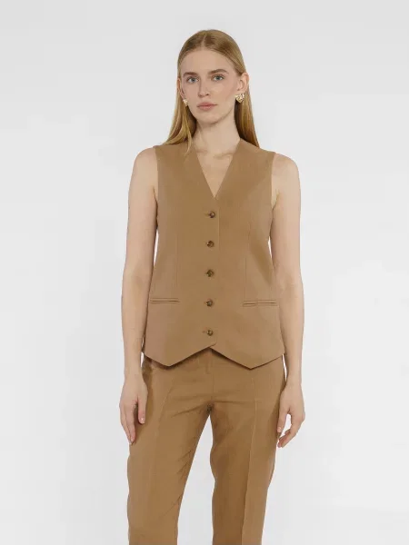 Arber Жилет класичний Льон бежевий