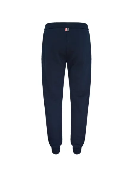 Pantaloni Thom Browne cu dungi alergare albastru