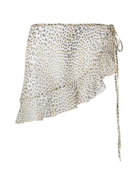 Fustă Roberto Cavalli cu imagine alb