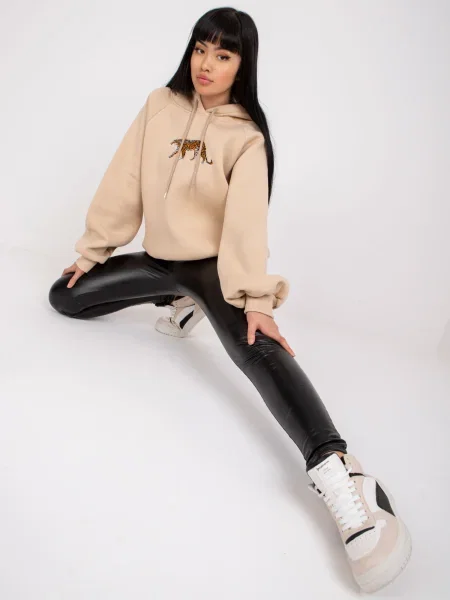 Hanorac cu glugă Fashionhunters bej
