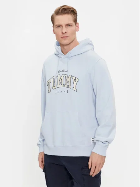 Tommy Jeans Суитшърт Varsity светлосиньо