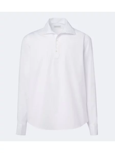 Cămașă Dries Van Noten din poplin alb