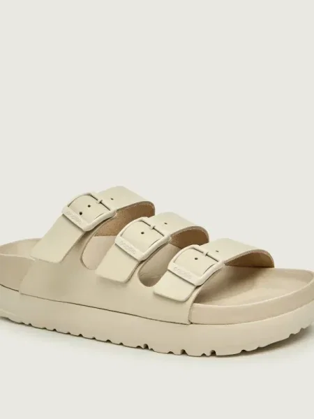 Birkenstock De piele șlapi Florida III Flex Platform | narrow fit bej