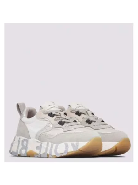 Sneakersy Voile Blanche skórzane szare