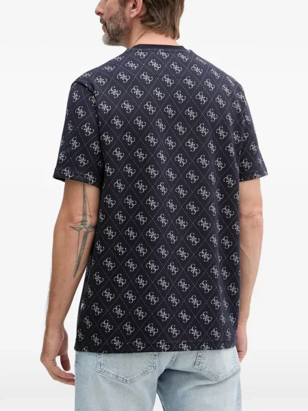 Tricou Guess cu imagine albastru