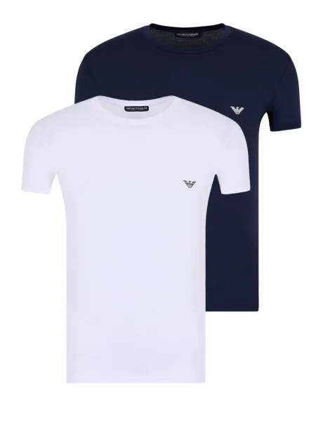 Emporio Armani Tricou bleumarin alb