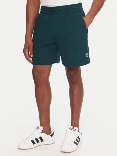 Adidas Спортни шорти Essentials Trefoil зелен