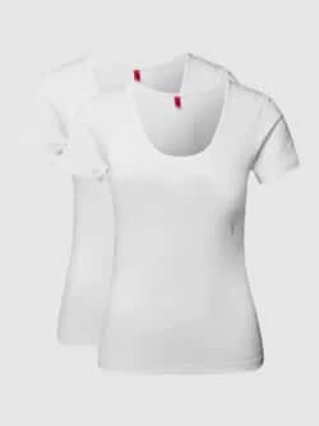 T-shirt z nadrukiem z logo Hugo biała