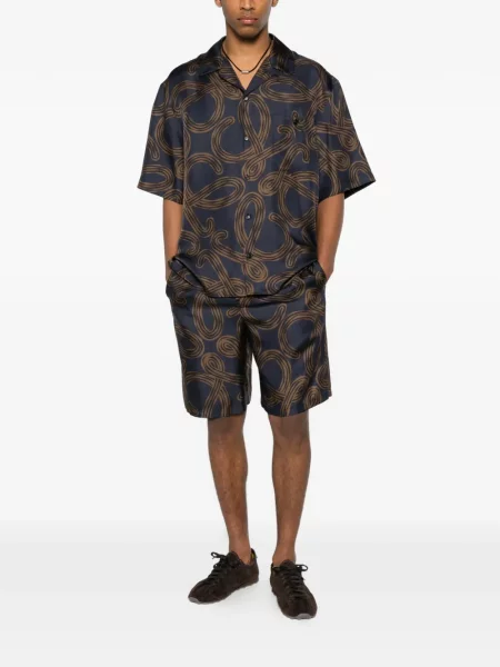 Pantaloni scurți Loewe cu imagine albastru