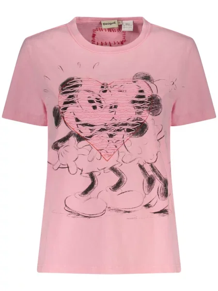 Tričko Desigual Ts Core Mickey T-Shirt Red L červené