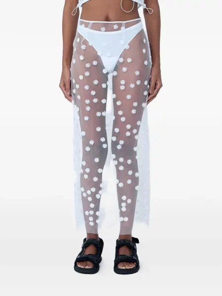 Fusta maxi Cecilie Bahnsen cu model floral alb