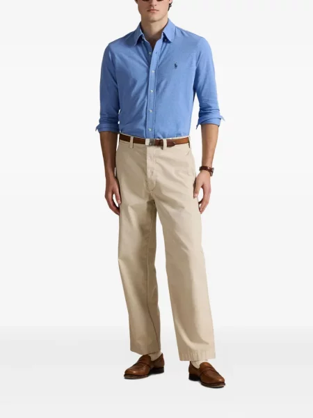 Briaunotas pusiau užtrauktukas zomšinės bokseriai Polo Ralph Lauren balta