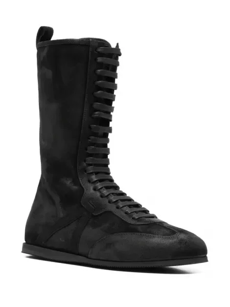 Botine Ann Demeulemeester din piele de căprioară negru