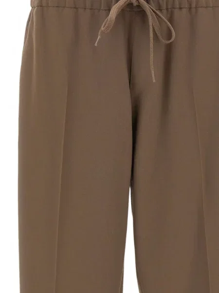 Pantaloni Mm6 Maison Margiela cu cordon maro