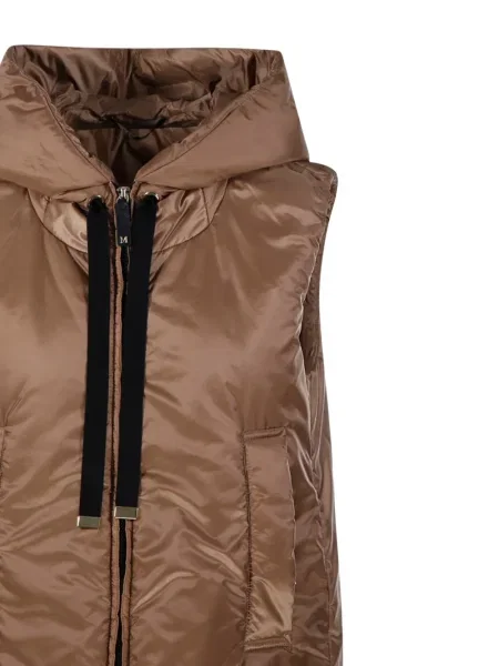 Елек Max Mara с качулка кафяво