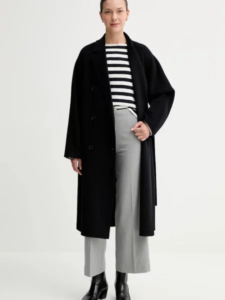 Marc O'Polo spodnie szerokie high waist szary