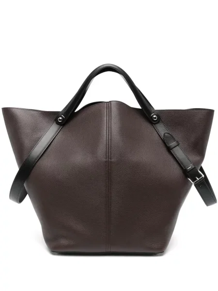 Duża torebka Maison Margiela garniturowa brązowa