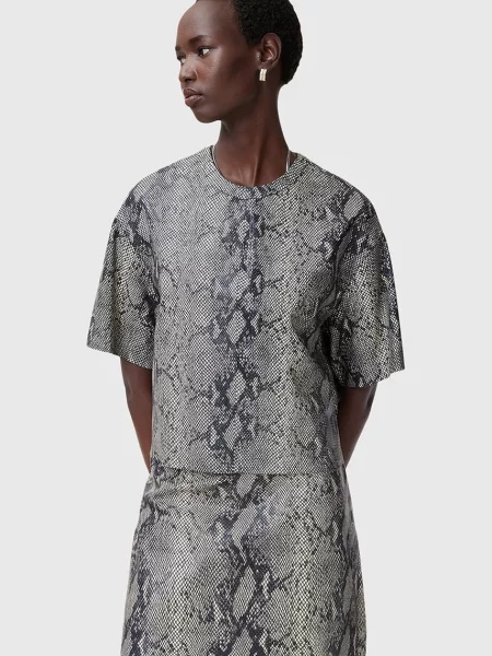 AllSaints bluză din piele RENAI femei modelator