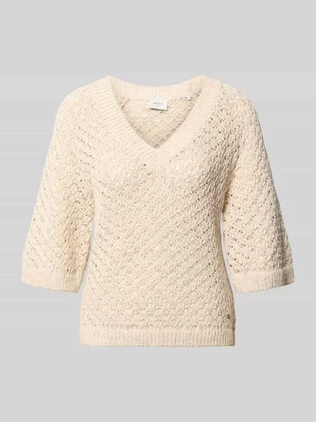 Sweter z dzianiny o pudełkowym kroju z mieszanki bawełny model AMBER' Pepe Jeans biały