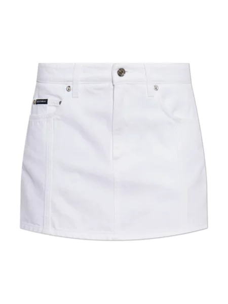 Krótka spódnica jeansowa Dolce And Gabbana biała