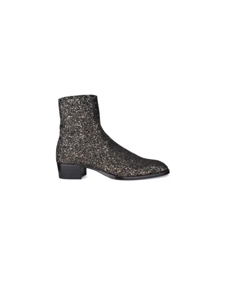 Botki Saint Laurent skórzane czarne