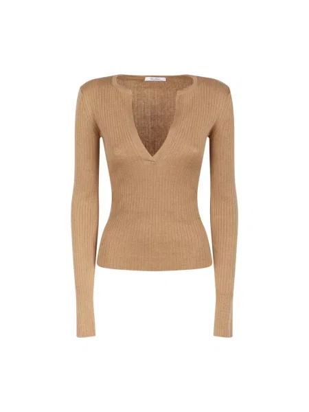 Sweter Max Mara z kaszmiru beżowy