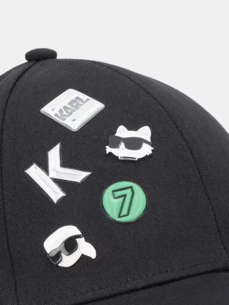 Karl Lagerfeld czapka z daszkiem IKON czarna