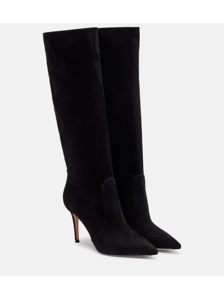 Cizme Gianvito Rossi din piele de căprioară negru