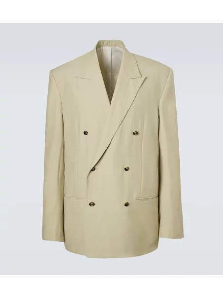 Costum Bottega Veneta de lână de costum bej