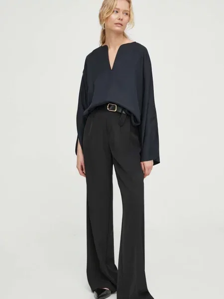 Блузка By Malene Birger однотонна чорний
