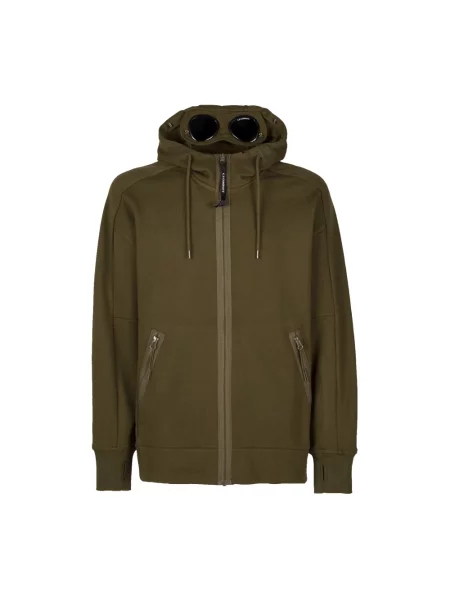 Bluza z kapturem C.p. Company polarowa zielona