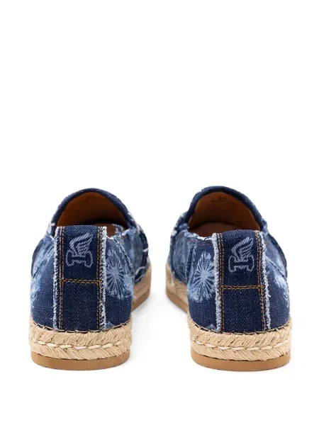 Espadrile Hogan cu model floral cu imagine albastru