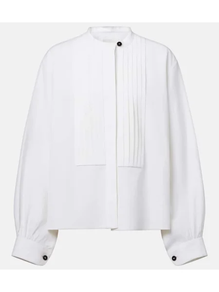 Bluză Jil Sander de in alb