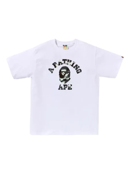 Tricou A Bathing Ape® cu imagine alb