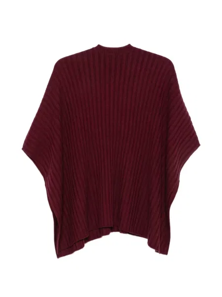 Poncho Gabriela Hearst tricotate roșu