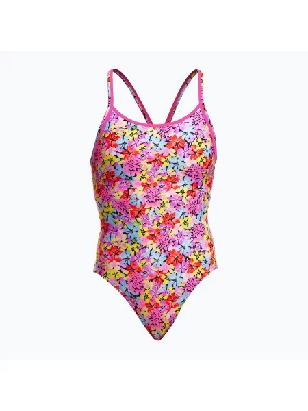Дамски бански костюм от една част Funkita Diamond Back One Piece summer nights розово